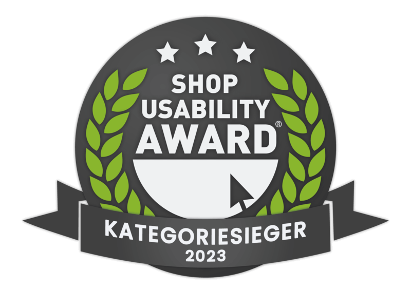Winnaar van de Shop Usability Award-zegel