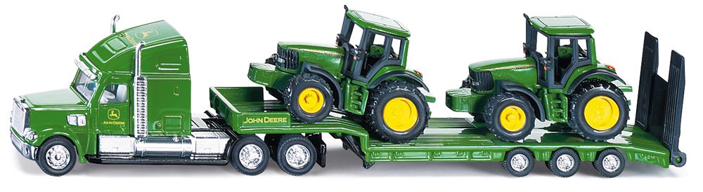 Tieflader mit John Deere Traktoren