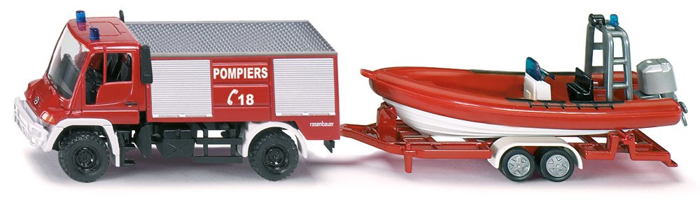 Unimog Feuerwehr mit Boot